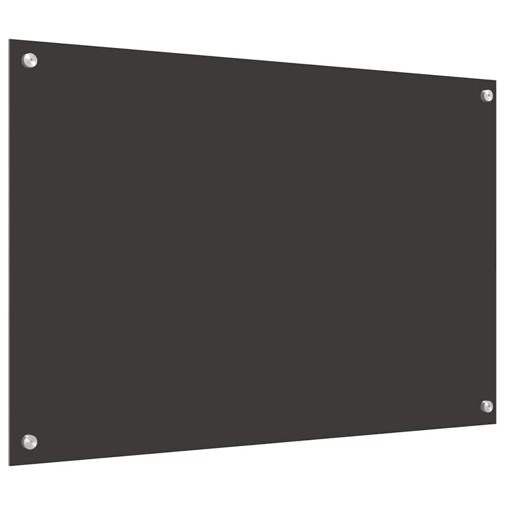Keukenachterwand 2 st Donkergrijs 90 x 60 cm gehard glas