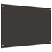 Keukenachterwand 2 st Donkergrijs 90 x 60 cm gehard glas