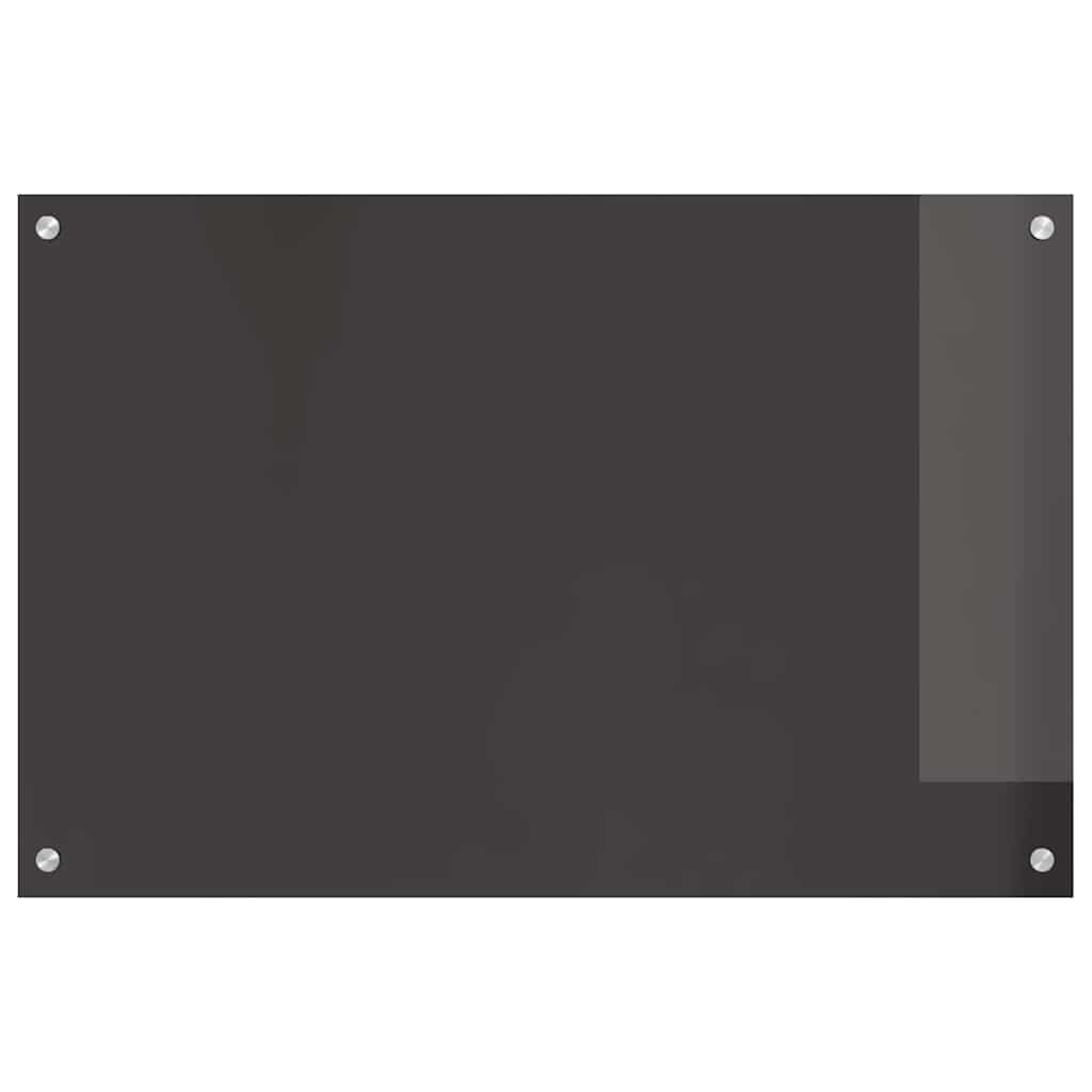 Keukenachterwand 2 st Donkergrijs 90 x 60 cm gehard glas
