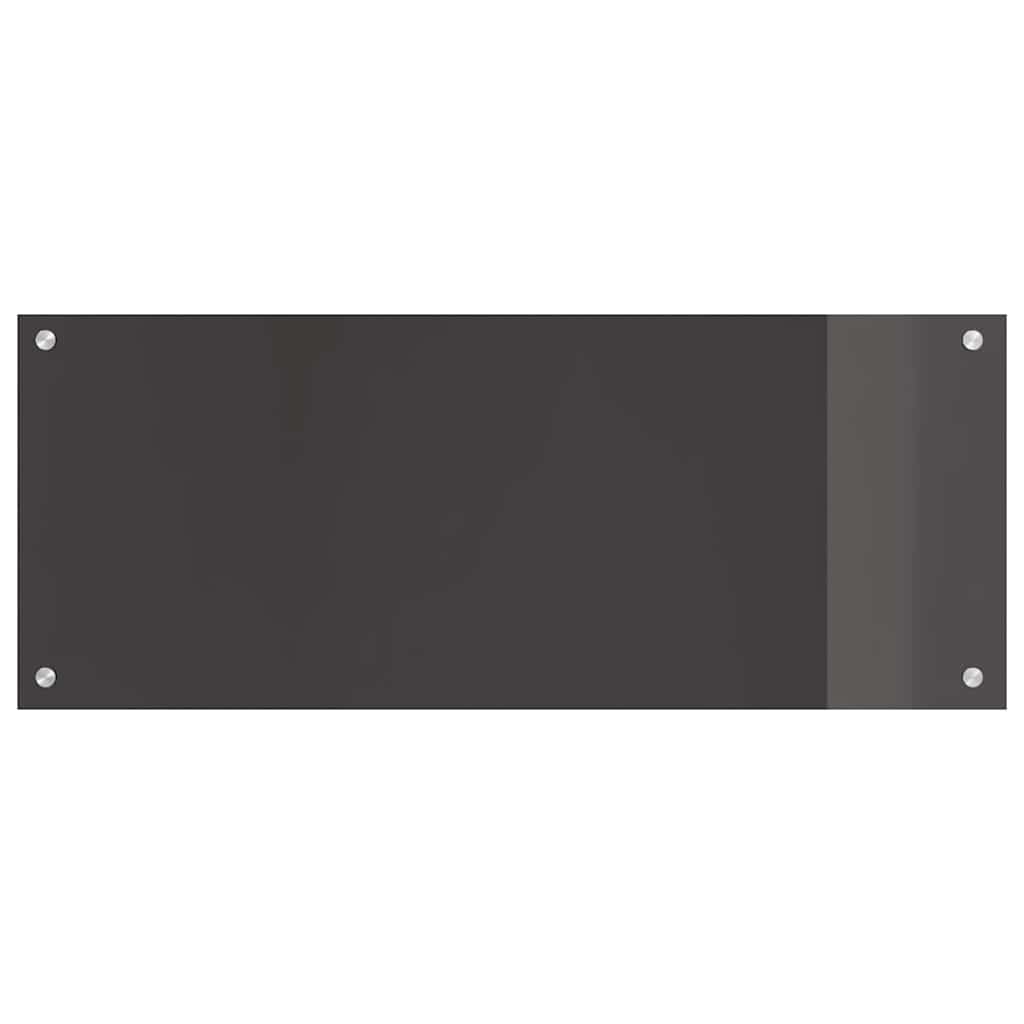 Keukenachterwand 2 st Donkergrijs 100 x 40 cm gehard glas
