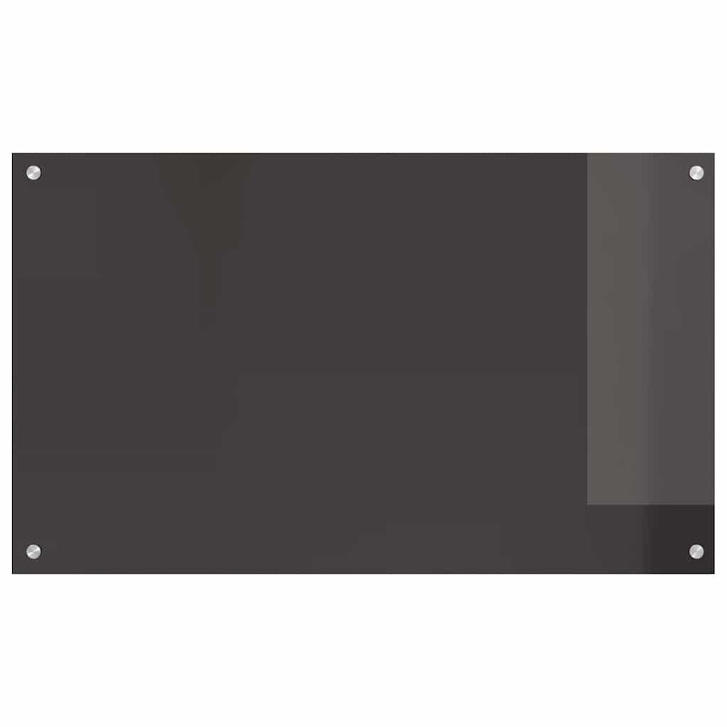 Keukenachterwand 2 st Donkergrijs 100 x 60 cm gehard glas