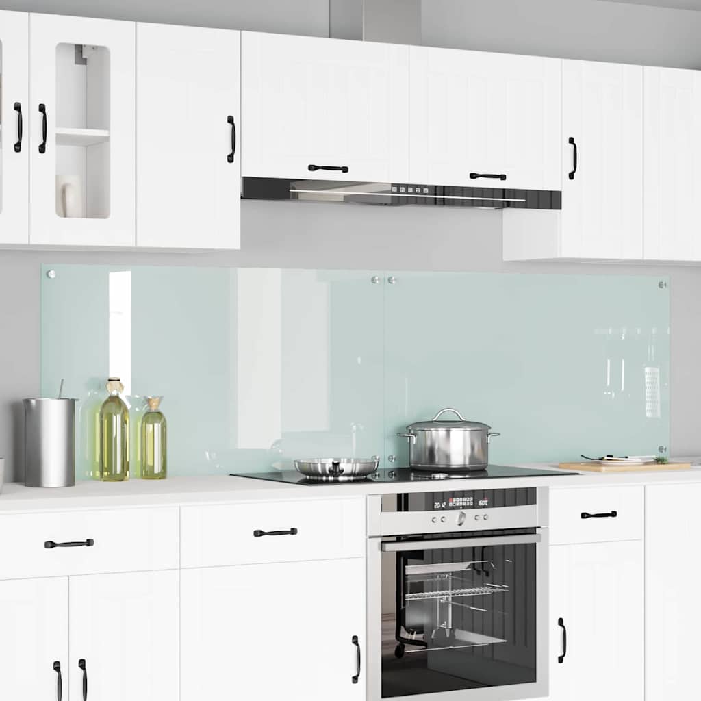 Keukenachterwand 2 st Wit 110 x 60 cm gehard glas