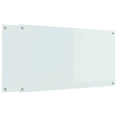 Keukenachterwand 2 st Wit 110 x 60 cm gehard glas