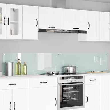 Keukenachterwand 2 st Wit 120 x 40 cm gehard glas