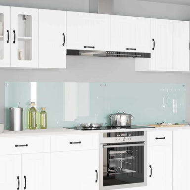 Keukenachterwand 2 st Wit 120 x 50 cm gehard glas