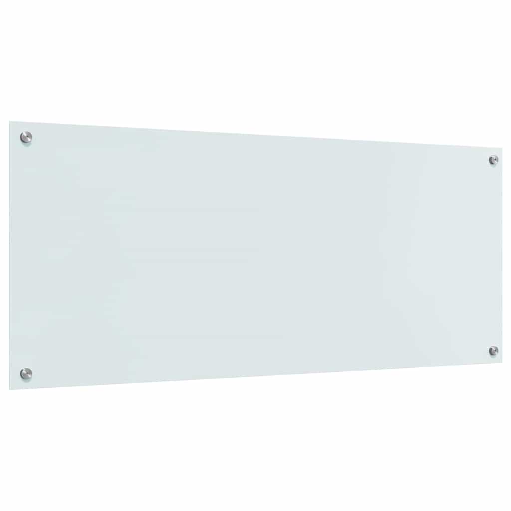 Keukenachterwand 2 st Wit 120 x 50 cm gehard glas