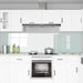 Keukenachterwand 2 st Wit 120 x 60 cm gehard glas