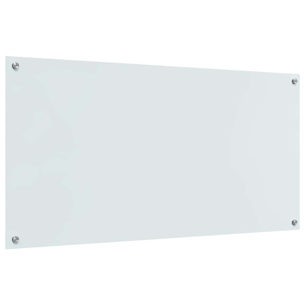 Keukenachterwand 2 st Wit 120 x 60 cm gehard glas