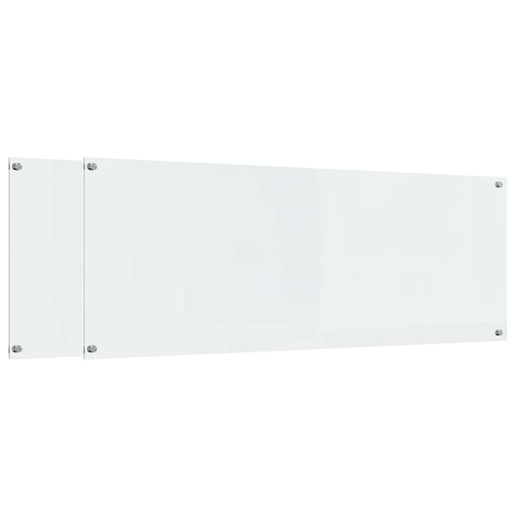 Keukenachterwand 2 st Doorzichtig 110 x 40 cm gehard glas