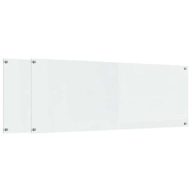 Keukenachterwand 2 st Doorzichtig 110 x 40 cm gehard glas