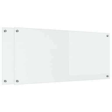 Keukenachterwand 2 st Doorzichtig 110 x 50 cm gehard glas