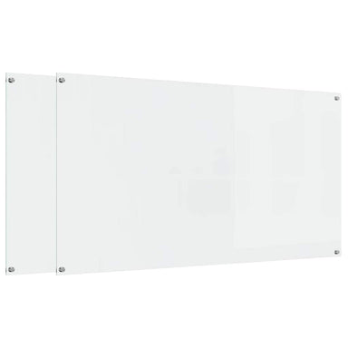 Keukenachterwand 2 st Doorzichtig 110 x 60 cm gehard glas