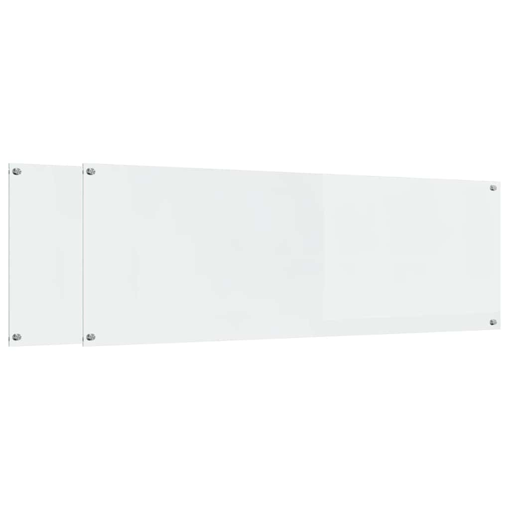 Keukenachterwand 2 st Doorzichtig 120 x 40 cm gehard glas