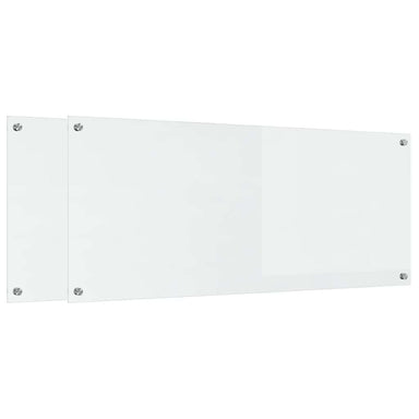 Keukenachterwand 2 st Doorzichtig 120 x 50 cm gehard glas