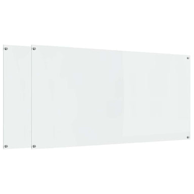 Keukenachterwand 2 st Doorzichtig 120 x 60 cm gehard glas
