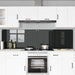 Keukenachterwand 2 st Zwart 110 x 60 cm gehard glas