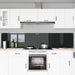 Keukenachterwand 2 st Zwart 120 x 50 cm gehard glas