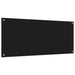 Keukenachterwand 2 st Zwart 120 x 50 cm gehard glas