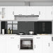 Keukenachterwand 2 st Zwart 120 x 60 cm gehard glas