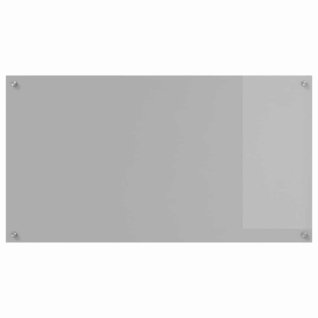 Keukenachterwand 2 st Lichtgrijs 110 x 60 cm gehard glas