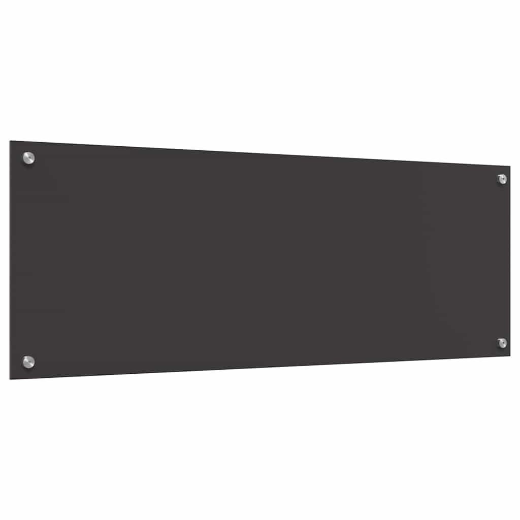 Keukenachterwand 2 st Donkergrijs 110 x 40 cm gehard glas