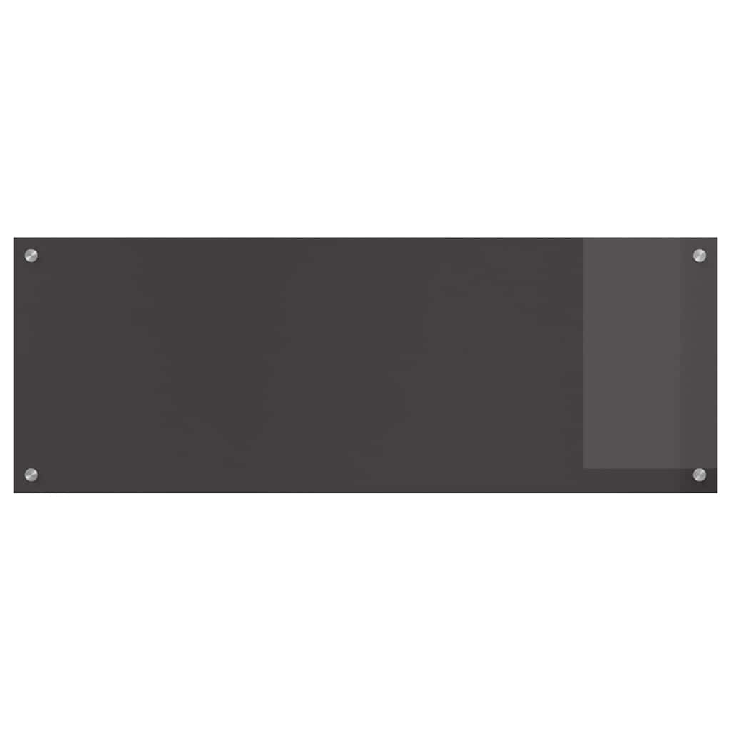 Keukenachterwand 2 st Donkergrijs 110 x 40 cm gehard glas