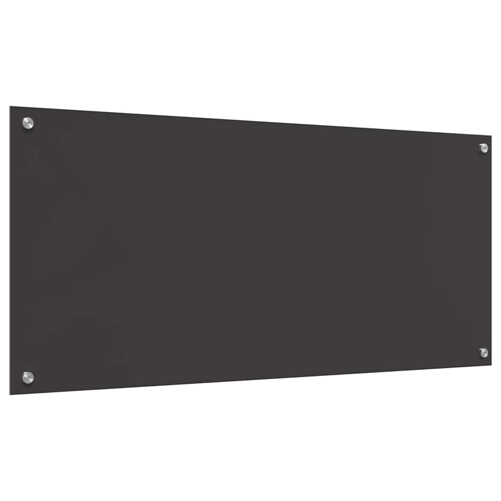 Keukenachterwand 2 st Donkergrijs 110 x 50 cm gehard glas