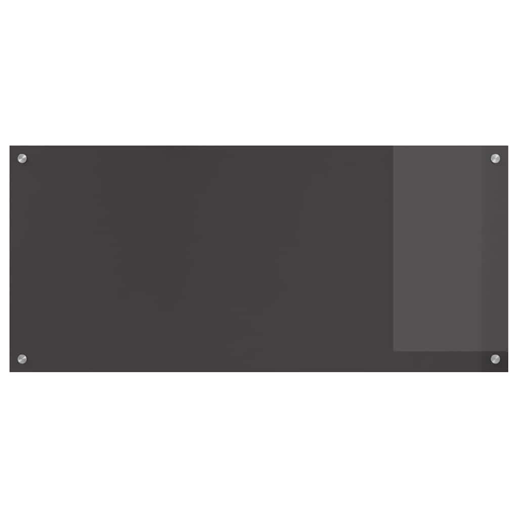Keukenachterwand 2 st Donkergrijs 110 x 50 cm gehard glas