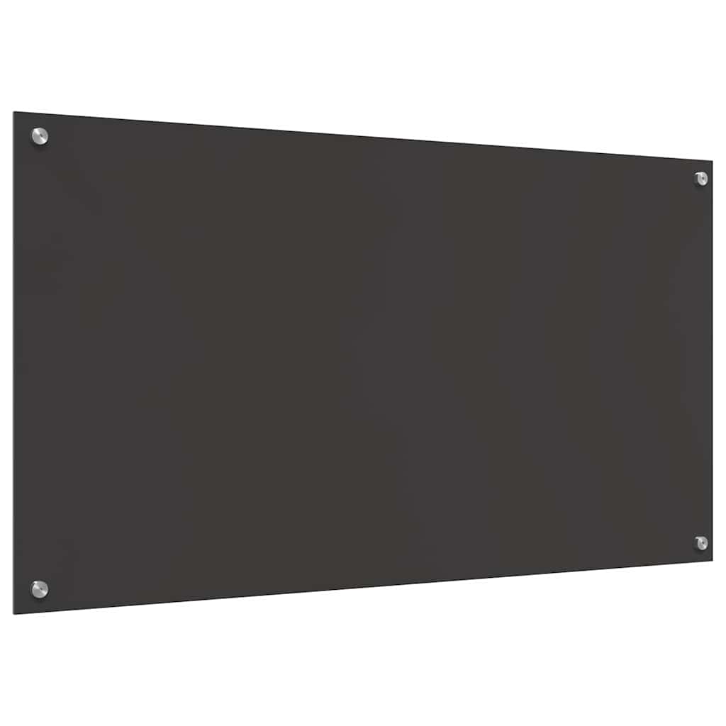 Keukenachterwand 2 st Donkergrijs 110 x 60 cm gehard glas