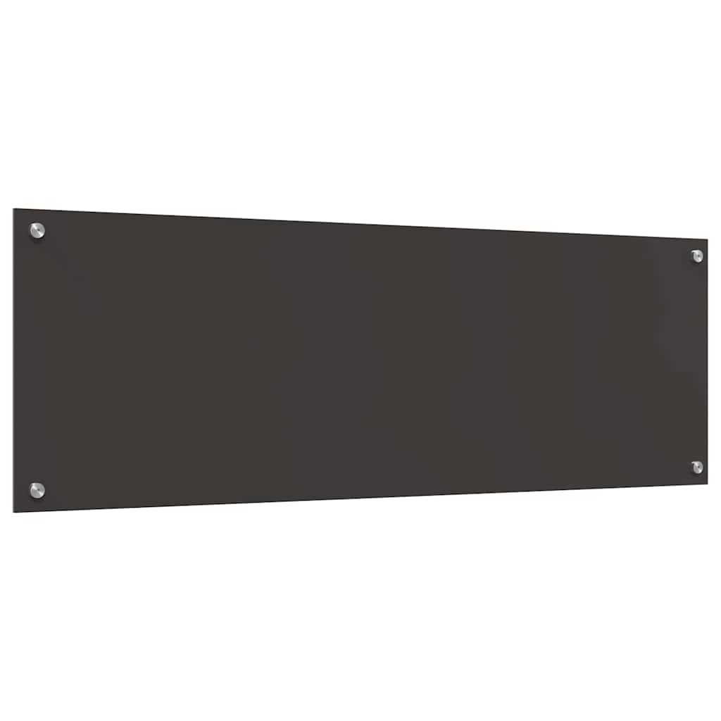 Keukenachterwand 2 st Donkergrijs 120 x 40 cm gehard glas