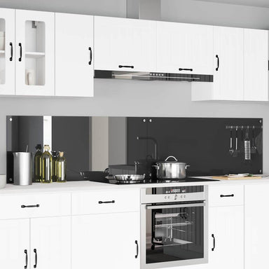 Keukenachterwand 2 st Donkergrijs 120 x 50 cm gehard glas