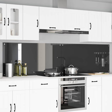 Keukenachterwand 2 st Donkergrijs 120 x 60 cm gehard glas