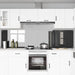 Keukenachterwand 2 st Donkergrijs 120 x 60 cm gehard glas
