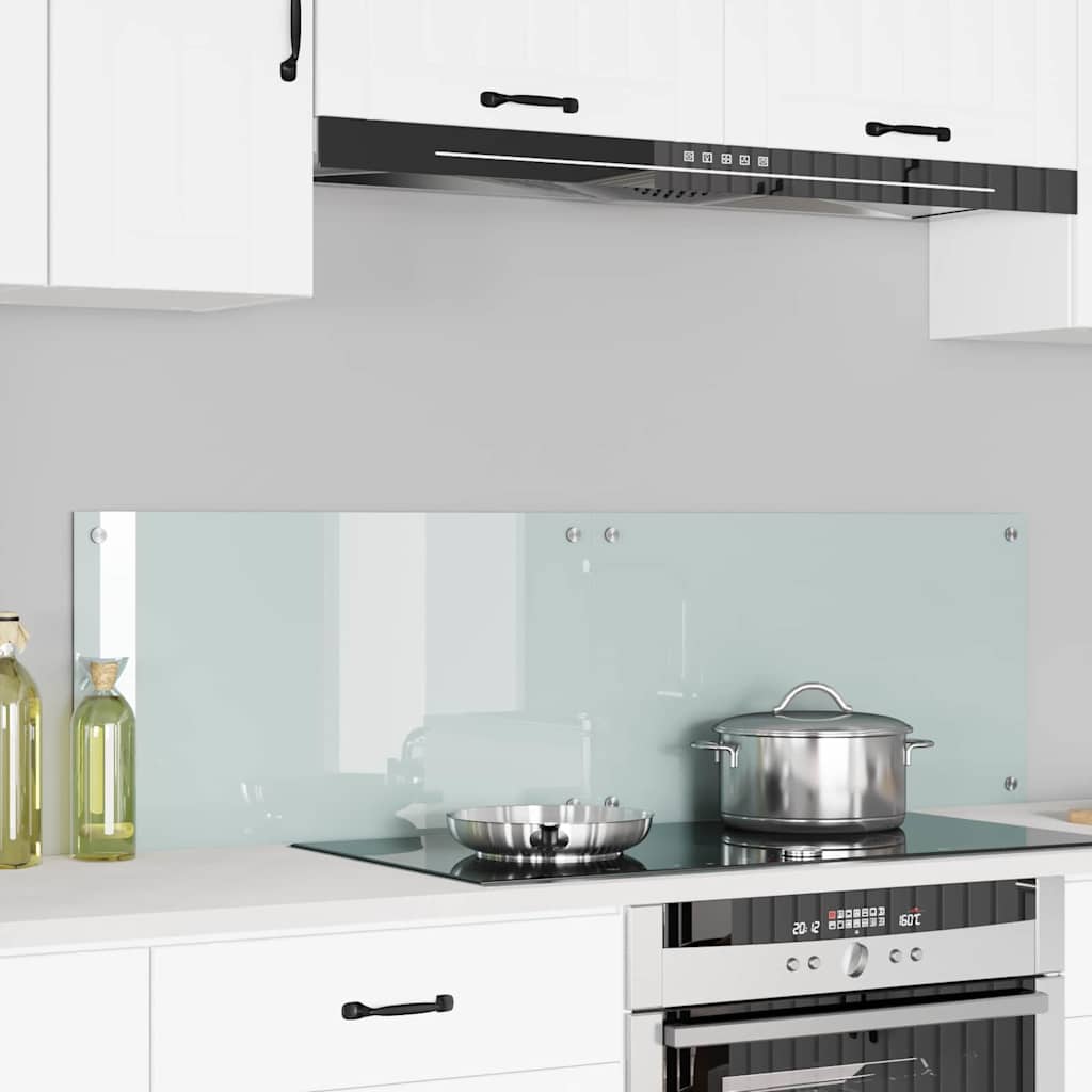 Keukenachterwand 2 st Wit 70 x 40 cm gehard glas