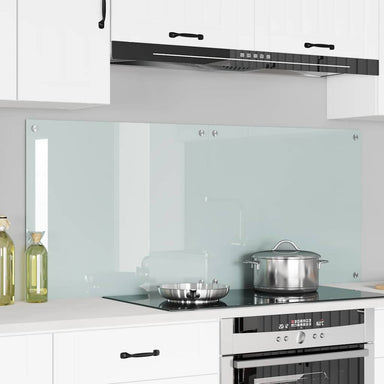 Keukenachterwand 2 st Wit 70 x 60 cm gehard glas