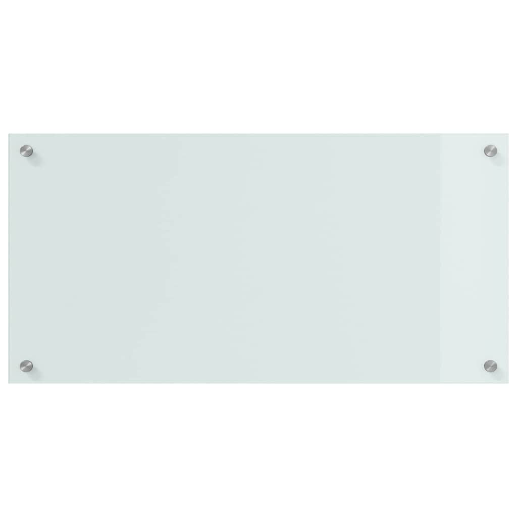 Keukenachterwand 2 st Wit 80 x 40 cm gehard glas