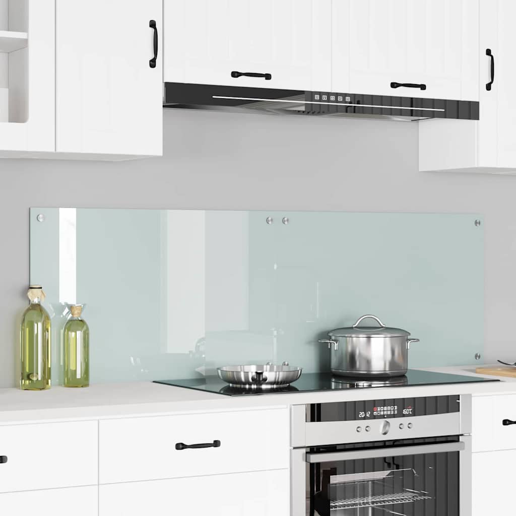 Keukenachterwand 2 st Wit 80 x 50 cm gehard glas