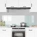 Keukenachterwand 2 st Wit 80 x 50 cm gehard glas