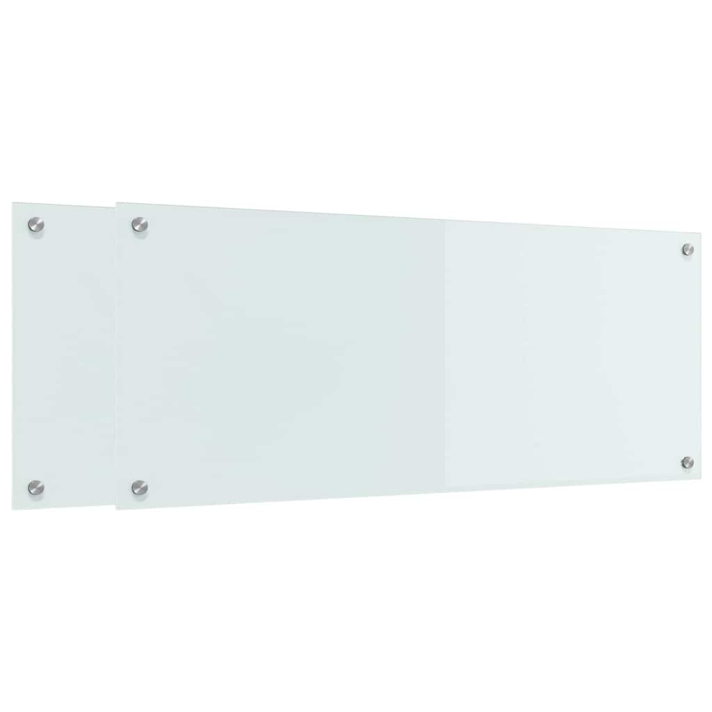 Keukenachterwand 2 st Wit 100 x 40 cm gehard glas