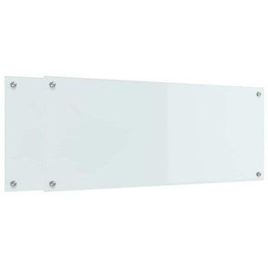 Keukenachterwand 2 st Wit 100 x 40 cm gehard glas