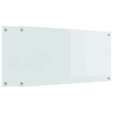 Keukenachterwand 2 st Wit 100 x 50 cm gehard glas