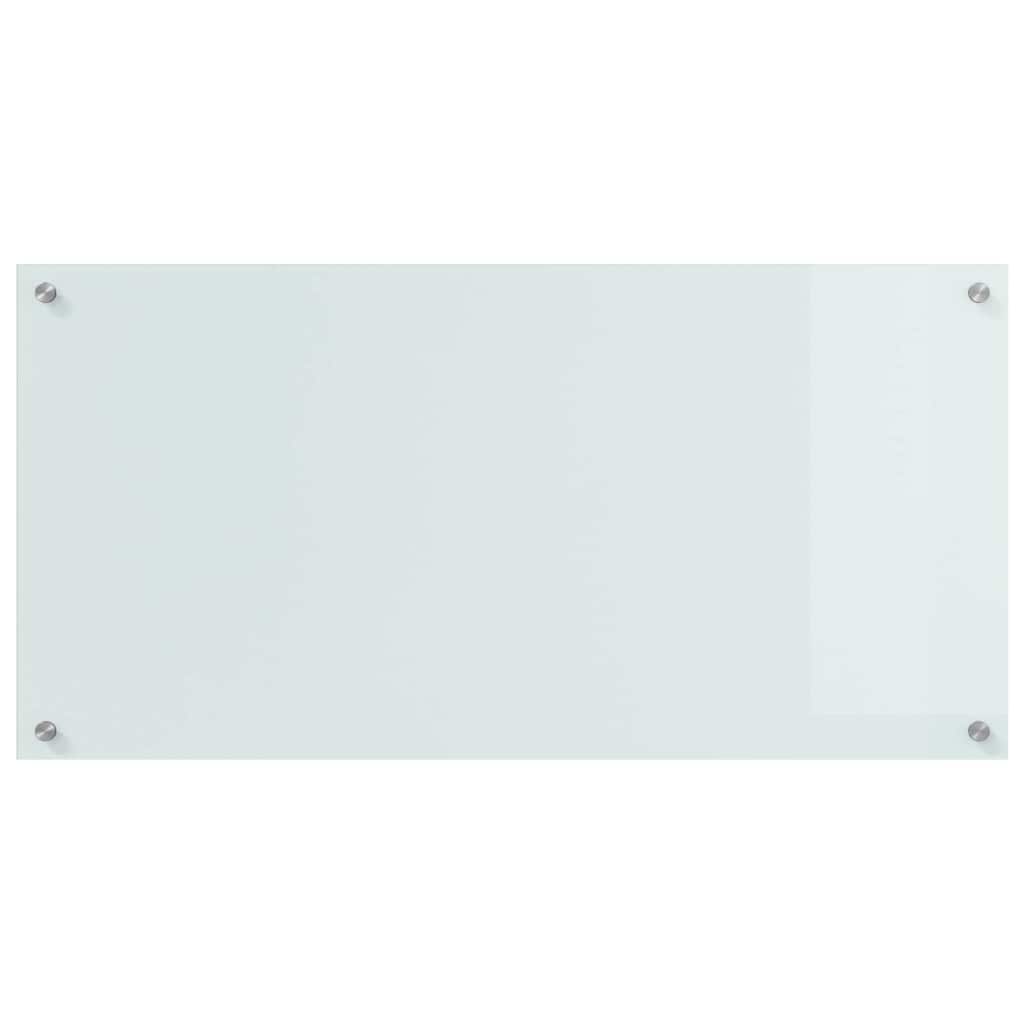 Keukenachterwand 2 st Wit 100 x 50 cm gehard glas
