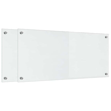 Keukenachterwand 2 st Doorzichtig 90 x 40 cm gehard glas