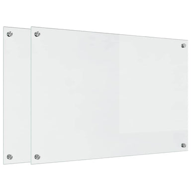 Keukenachterwand 2 st Doorzichtig 90 x 60 cm gehard glas