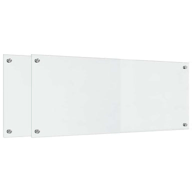Keukenachterwand 2 st Doorzichtig 100 x 40 cm gehard glas