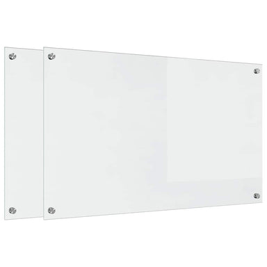 Keukenachterwand 2 st Doorzichtig 100 x 60 cm gehard glas