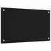 Keukenachterwand 2 st Zwart 70 x 40 cm gehard glas