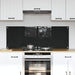 Keukenachterwand 2 st Zwart 70 x 50 cm gehard glas