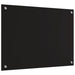 Keukenachterwand 2 st Zwart 70 x 50 cm gehard glas