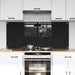 Keukenachterwand 2 st Zwart 70 x 60 cm gehard glas